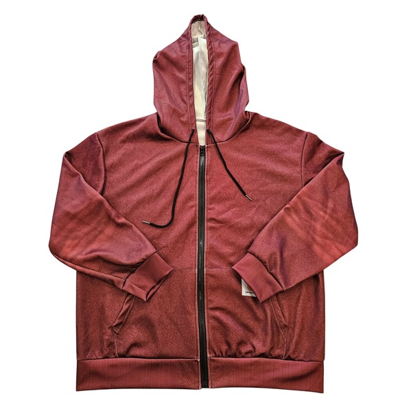 Carhartt Other - Carhartt Mens Zip Up Windbreaker Hoodie Burgundy Mottled Performance Small